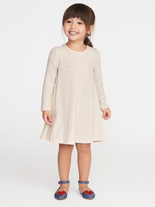 View large product image 1 of 1. Sweater-Knit Swing Dress for Toddler Girls
