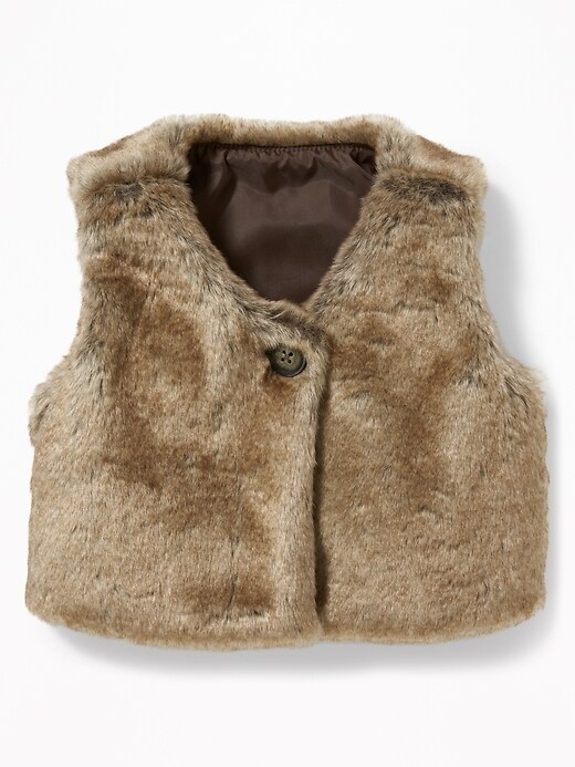 View large product image 1 of 2. Cropped Faux-Fur Vest for Baby