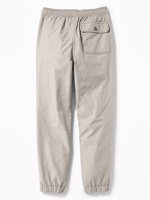 View large product image 2 of 3. Jersey-Lined Twill Joggers For Boys