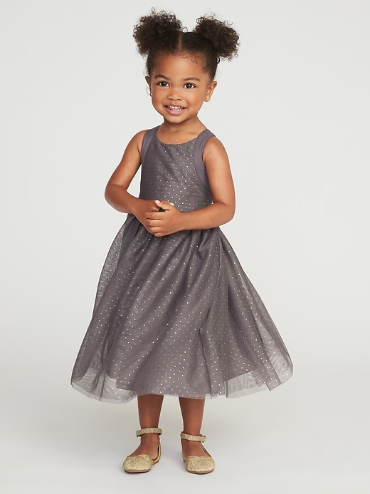 View large product image 1 of 1. High-Neck Tulle Dress for Toddler Girls