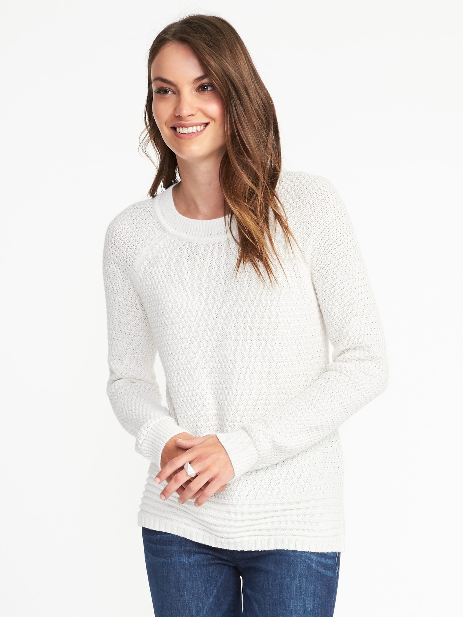 Textured Raglan-Sleeve Sweater for Women | Old Navy