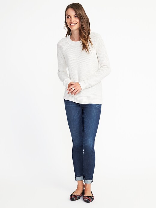 Image number 3 showing, Textured Raglan-Sleeve Sweater for Women