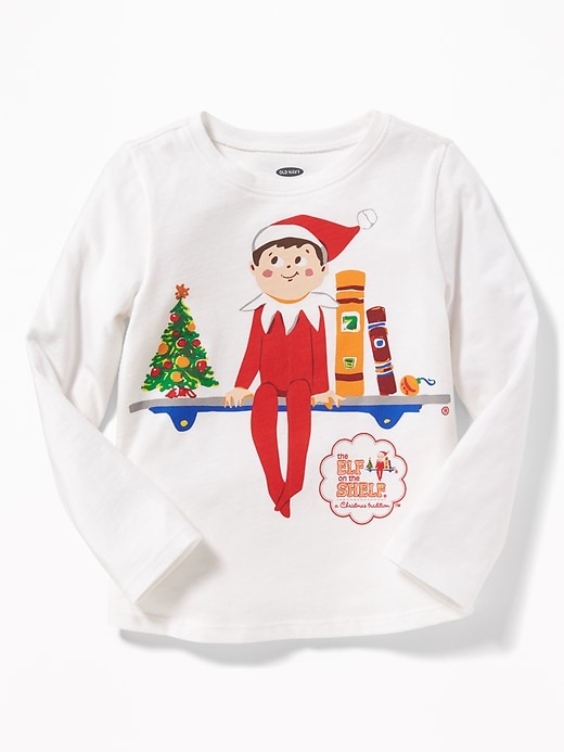View large product image 1 of 2. The Elf on the Shelf&#174 Graphic Tee for Toddler Girls