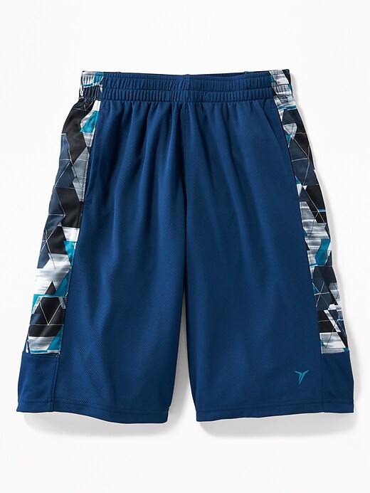 View large product image 1 of 1. Go-Dry Mesh-Panel Shorts For Boys