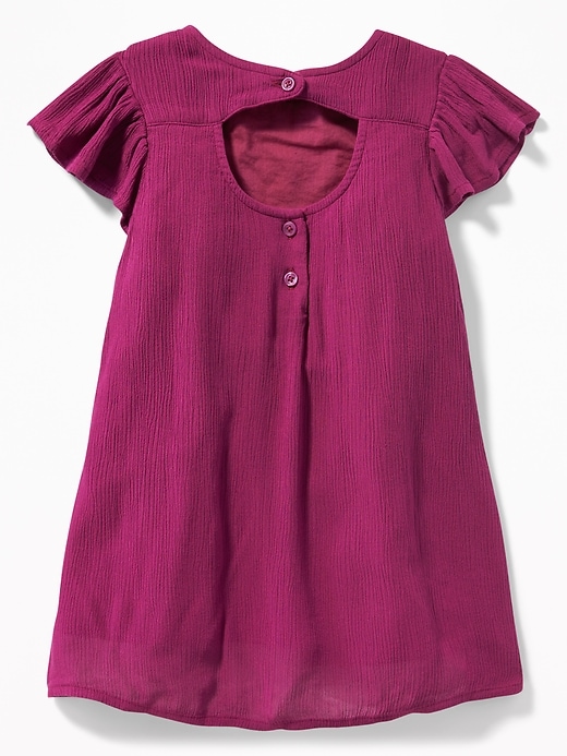 View large product image 2 of 3. Flared Crinkle-Gauze Dress for Toddler Girls