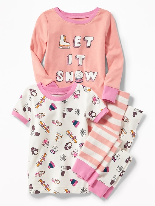 View large product image 1 of 1. "Let It Snow" 4-Piece Sleep Set for Toddler & Baby