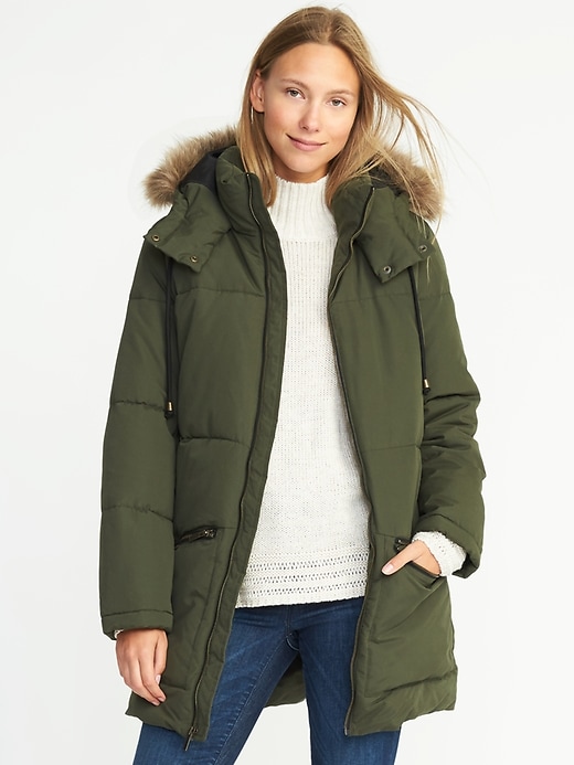Image number 1 showing, Long Frost-Free Hooded Parka for Women