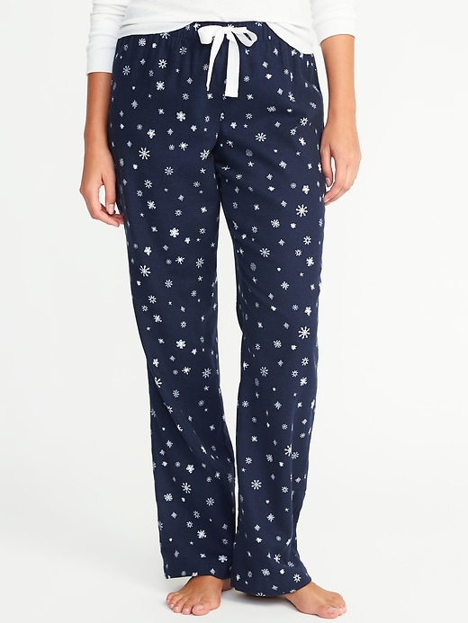View large product image 1 of 1. Printed Flannel Sleep Pants for Women