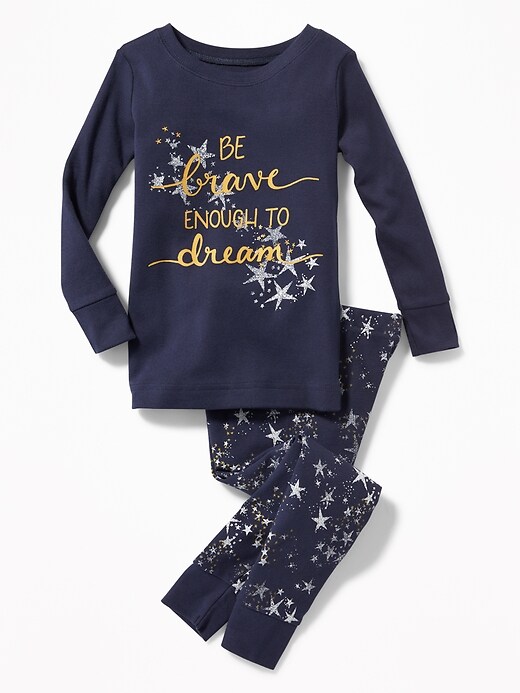 View large product image 1 of 1. "Be Brave Enough To Dream" Sleep Set For Toddler & Baby