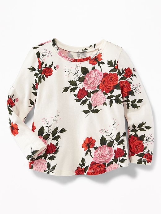 View large product image 1 of 1. Jersey Scoop-Neck Tee for Toddler Girls