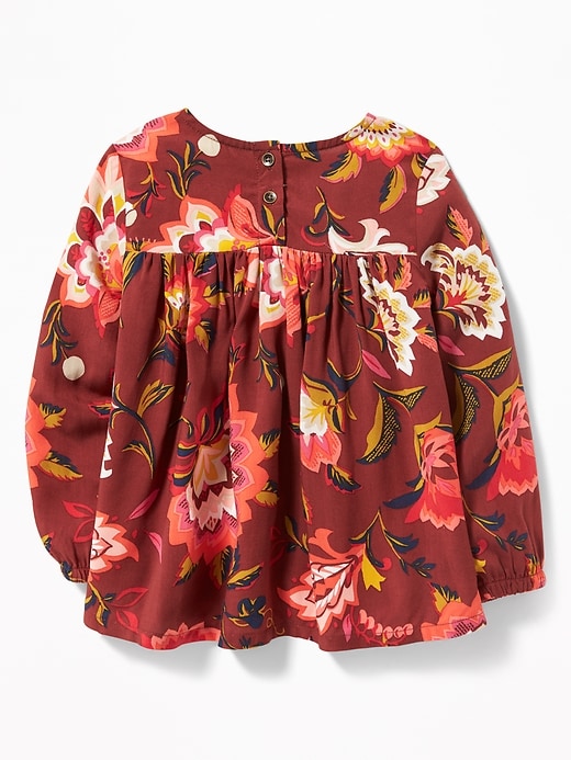 View large product image 2 of 4. Floral-Print V-Neck Blouse for Toddler Girls