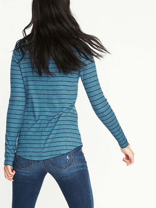 Image number 2 showing, Plush Rib-Knit Pullover for Women