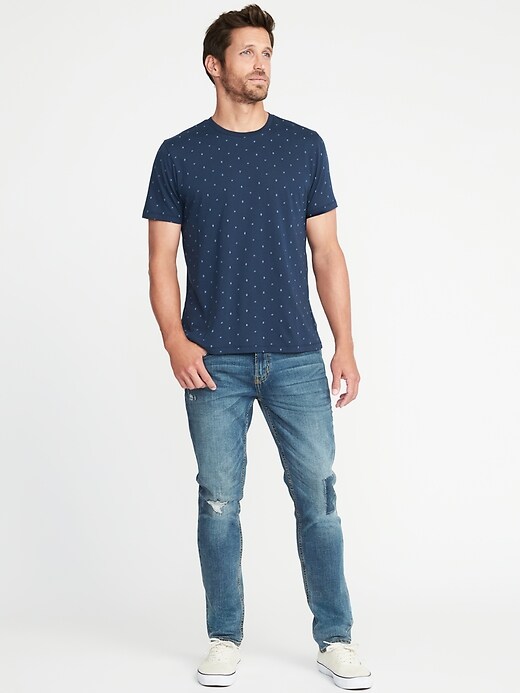 Image number 3 showing, Soft-Washed Printed Tee for Men