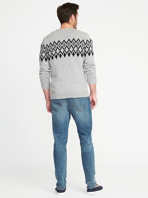 Image number 2 showing, Fair Isle Crew-Neck Sweater for Men