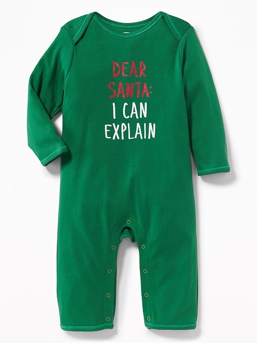 View large product image 1 of 2. Holiday Graphic One-Piece for Baby