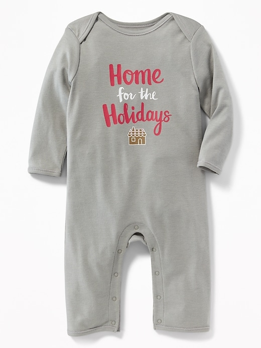 View large product image 1 of 1. Holiday Graphic One-Piece for Baby