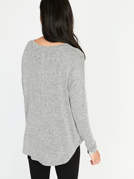 Image number 2 showing, Plush-Knit Pocket Tee for Women