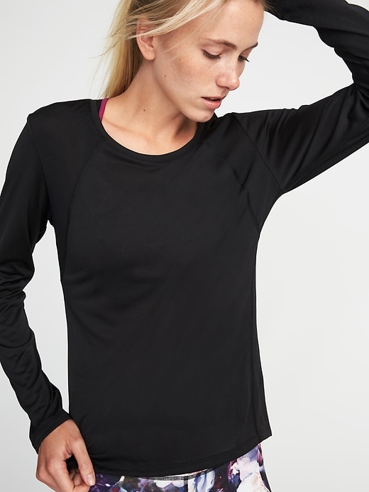 Image number 4 showing, Go-Dry Mesh Performance Tee for Women