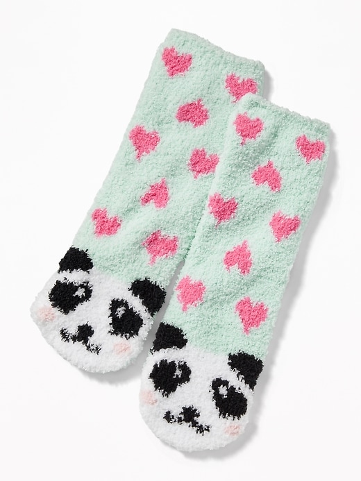 View large product image 1 of 1. Critter-Graphic Cozy Socks for Girls