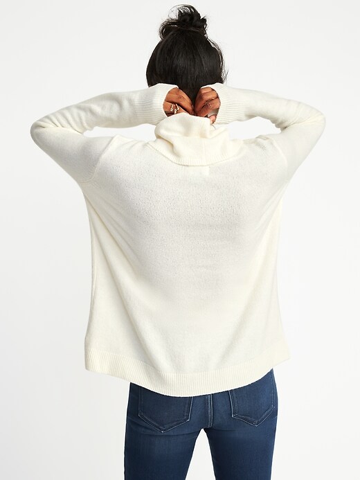 Image number 2 showing, Classic Brushed-Knit Turtleneck Sweater for Women