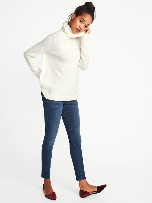 Image number 3 showing, Classic Brushed-Knit Turtleneck Sweater for Women