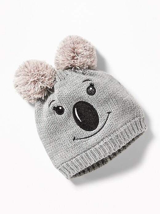 View large product image 1 of 1. Sweater-Knit Critter Beanie for Girls