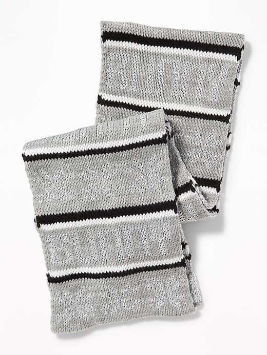 View large product image 1 of 1. Patterned Sweater-Knit Scarf for Girls