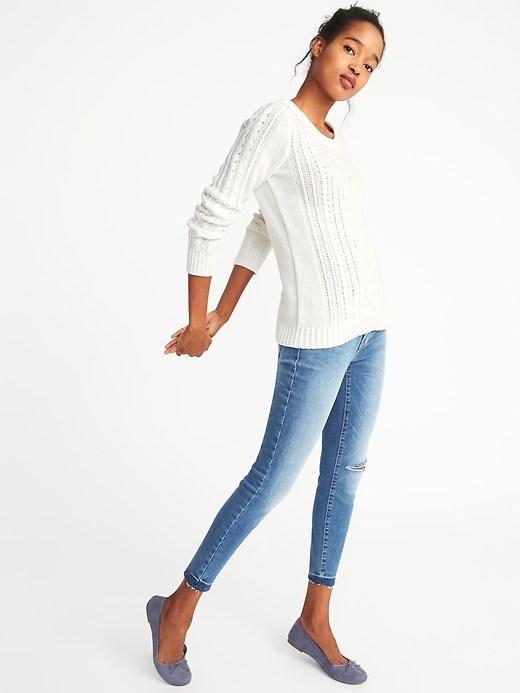 Image number 3 showing, Classic Cable-Knit Sweater for Women
