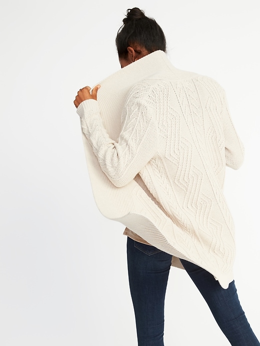 Image number 2 showing, Cable-Knit Open-Front Cardi for Women
