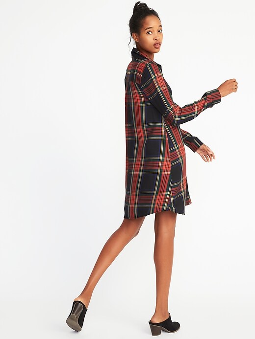 Image number 2 showing, Twill Shirt Dress for Women