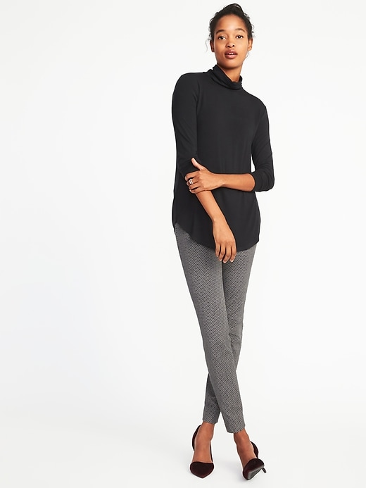 Image number 3 showing, Luxe Curved-Hem Turtleneck for Women
