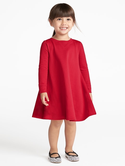 View large product image 1 of 3. French-Terry Sweatshirt Dress for Toddler Girls