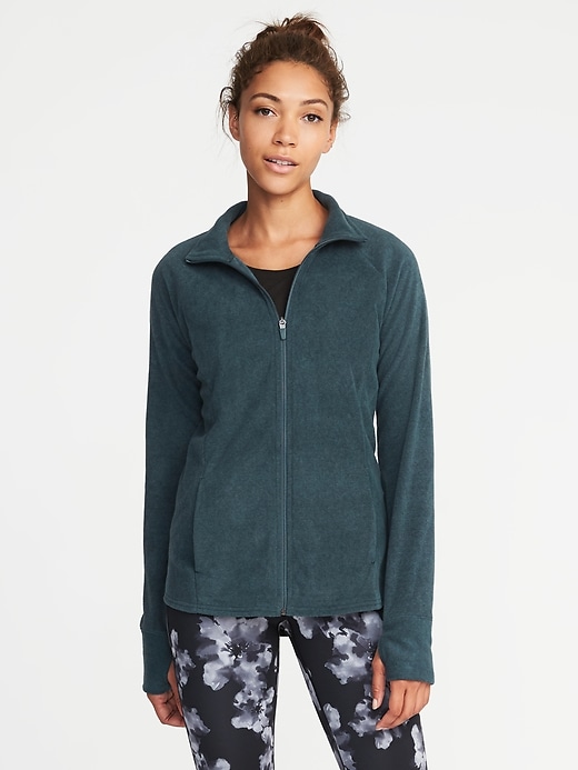 Image number 1 showing, Micro Fleece Full-Zip Jacket for Women