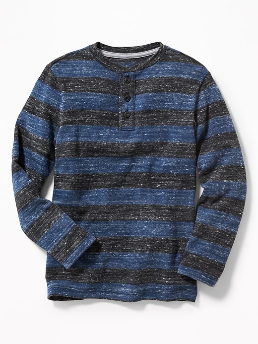 View large product image 1 of 3. Striped Sweater-Knit Henley for Boys
