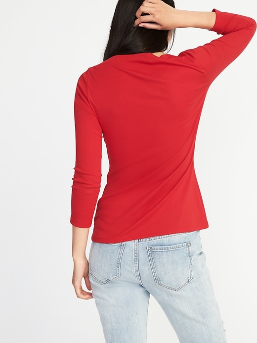 Image number 2 showing, Slim-Fit Long-Sleeve Tee for Women