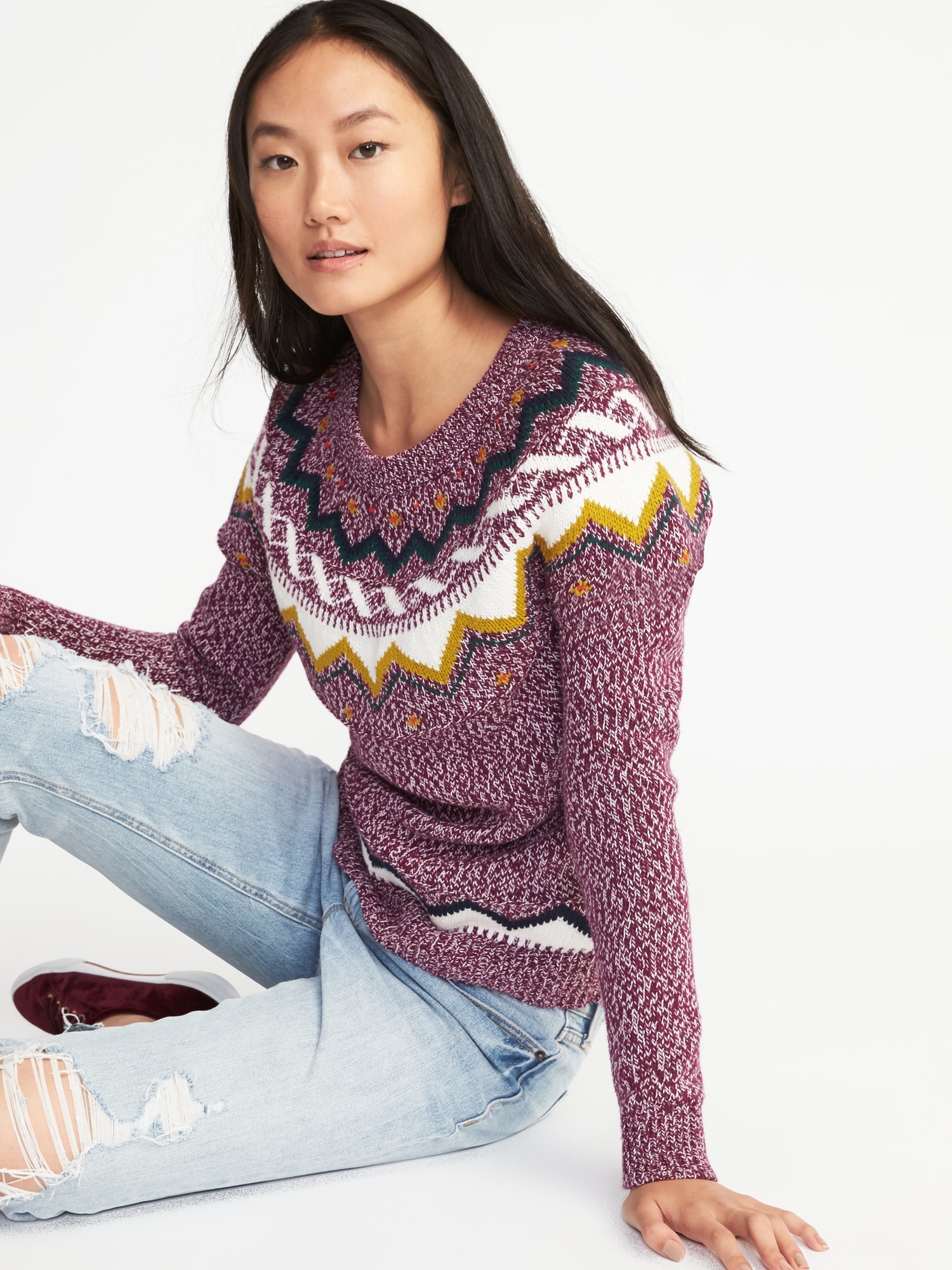 Classic Fair Isle Sweater for Women | Old Navy