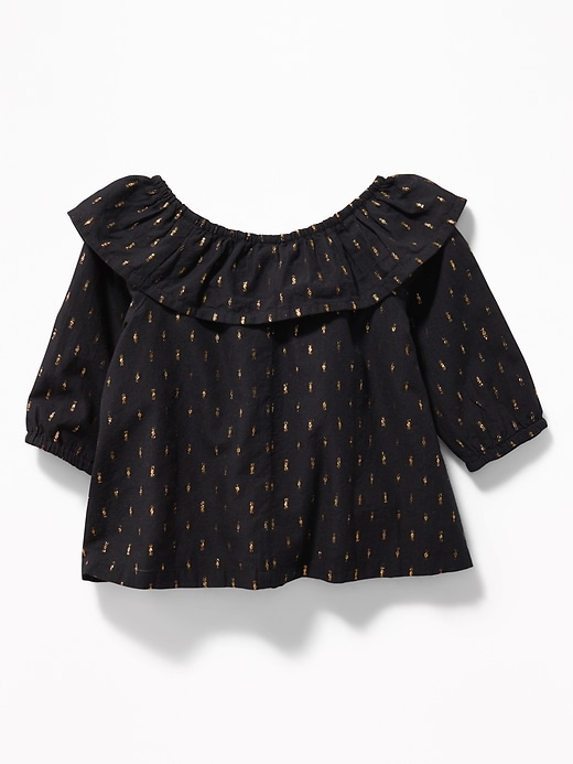 View large product image 2 of 4. Off-the-Shoulder Sparkle Top for Toddler Girls