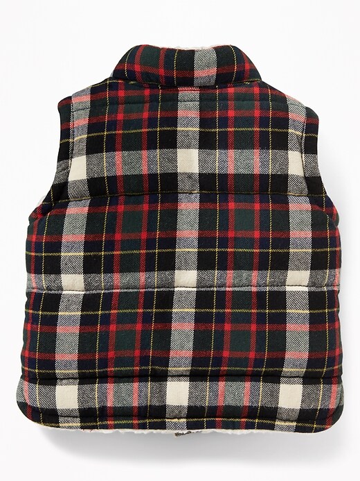 View large product image 2 of 2. Frost-Free Sherpa-Lined Flannel Vest for Baby