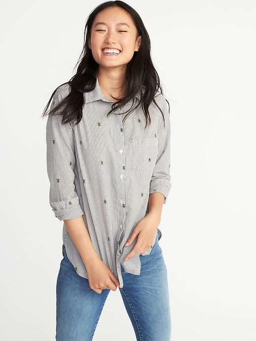 Image number 1 showing, Relaxed Classic Shirt for Women
