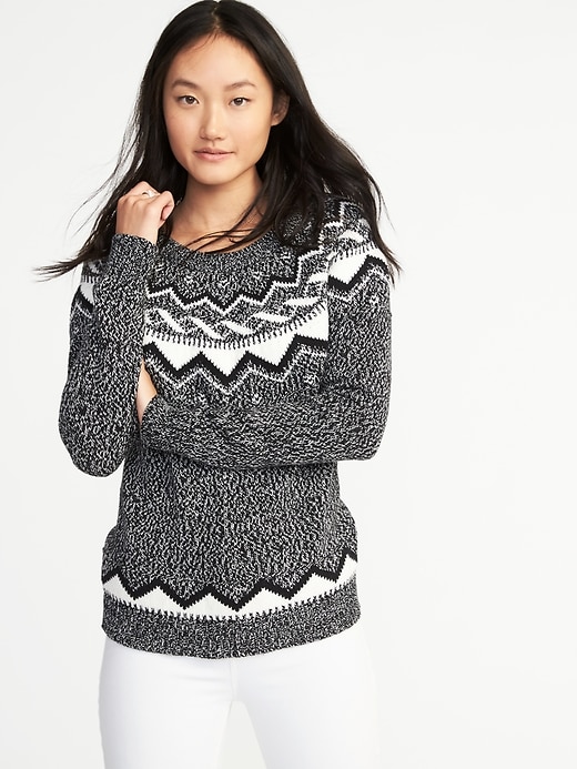 View large product image 1 of 1. Classic Fair Isle Sweater for Women