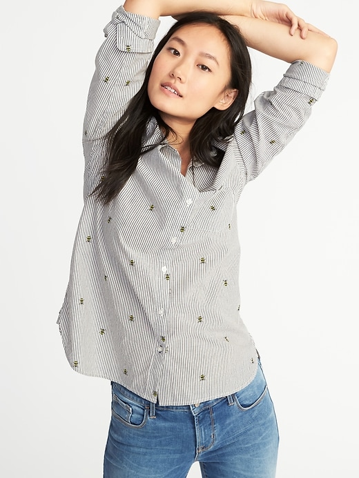 Image number 4 showing, Relaxed Classic Shirt for Women