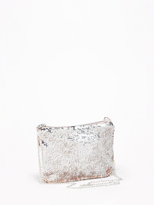 View large product image 2 of 2. Two-Tone Sequined Purse for Girls