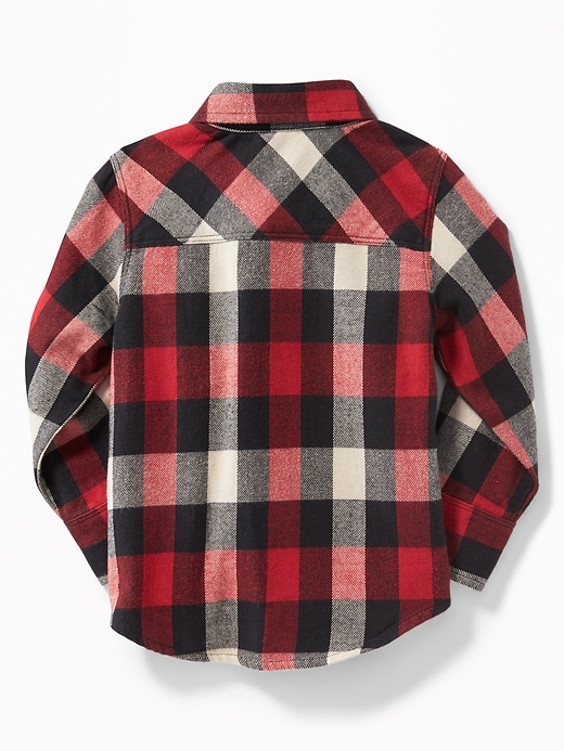 View large product image 2 of 4. Plaid Flannel Utility Shirt for Toddler Boys