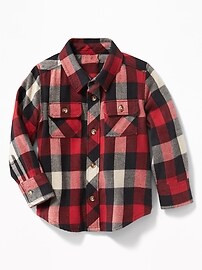 View large product image 4 of 4. Plaid Flannel Utility Shirt for Toddler Boys