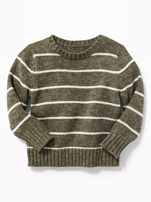 View large product image 1 of 2. Striped Crew-Neck Sweater for Toddler Boys