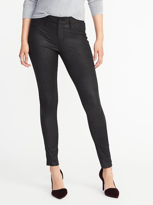 View large product image 1 of 3. Mid-Rise Coated Rockstar Jeans for Women