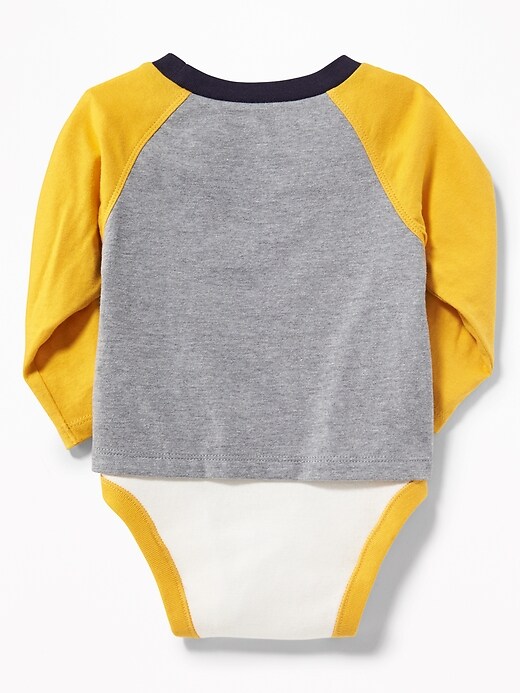 View large product image 2 of 2. 2-in-1 Color-Blocked Bodysuit for Baby