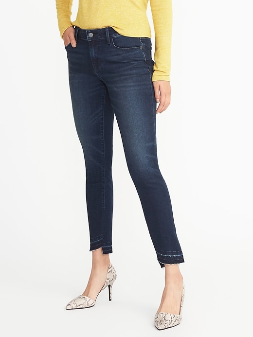 View large product image 1 of 3. Mid-Rise Step-Hem Rockstar Jeans for Women