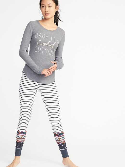 Image number 3 showing, Graphic Thermal Tee for Women