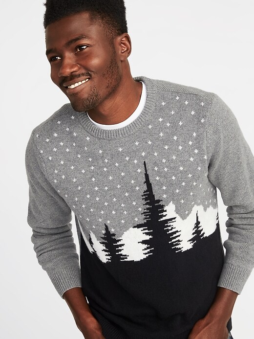 Image number 4 showing, Fair Isle Scenic-Graphic Sweater for Men